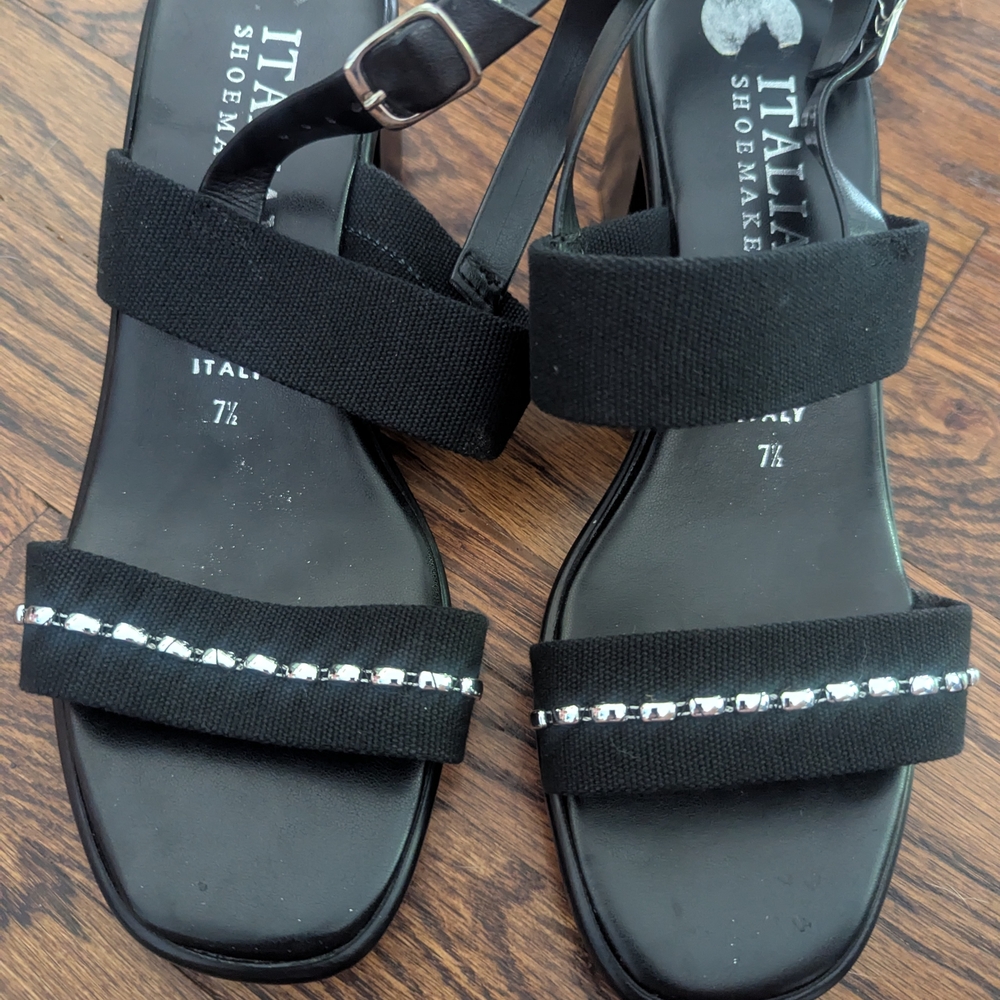Italian Shoemakers Black Sandals